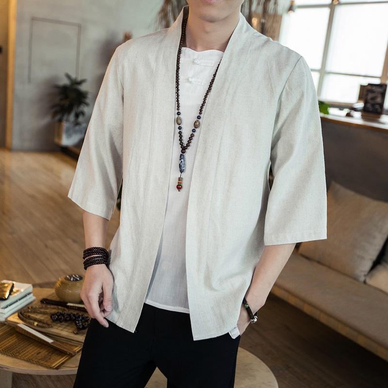 Japanese Kimono Men Cardigan Streetwear Yukata Male Shirt Haori Mens Kimono Shirt Traditional Japanese Samurai Clothing Shopee Singapore