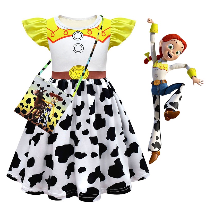 Disney Princess Dress Toy Story 4 Jessie Cosplay Carnival Flying Sleeve ...