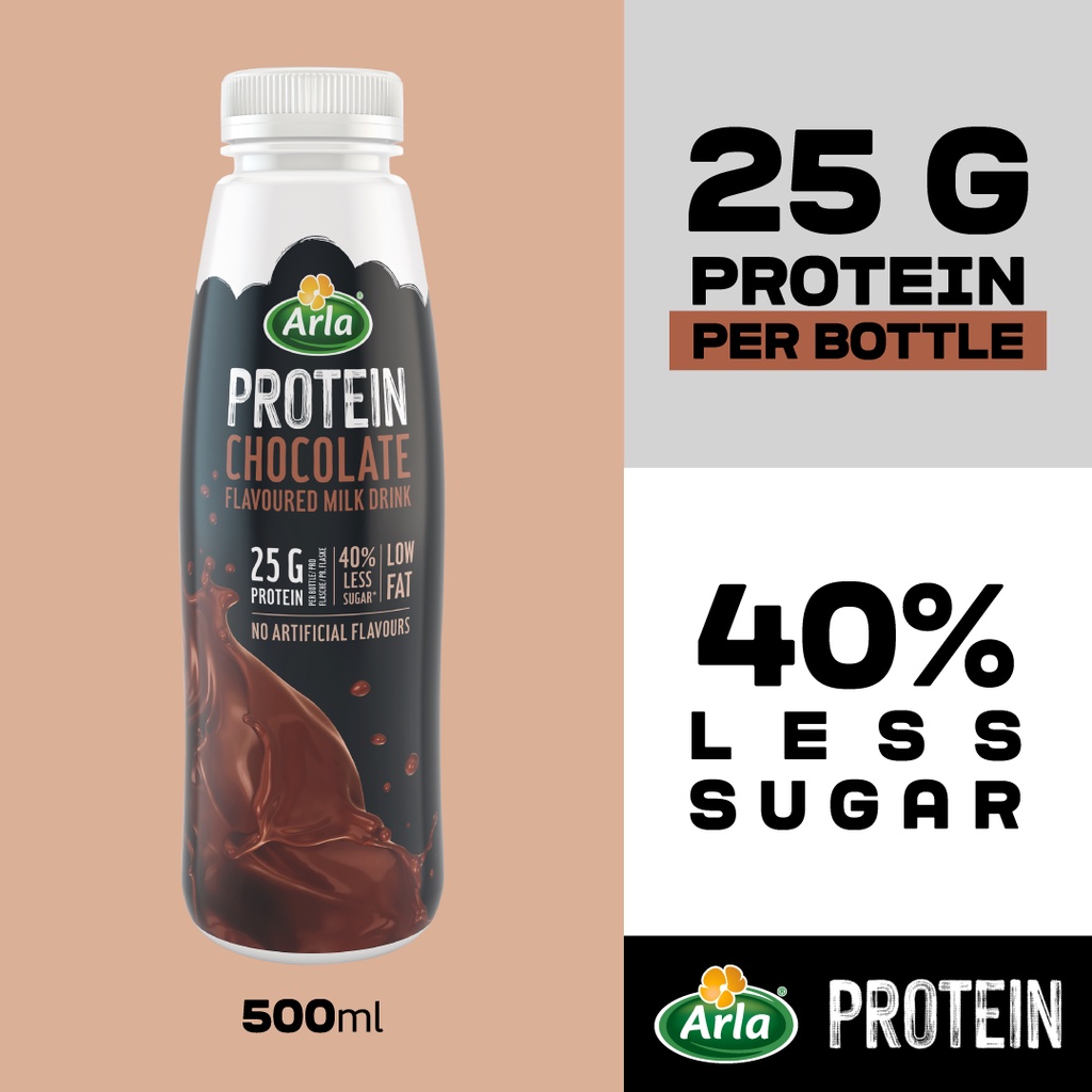 Arla Protein Chocolate Flavoured Milk Drink 479ml Shopee Singapore