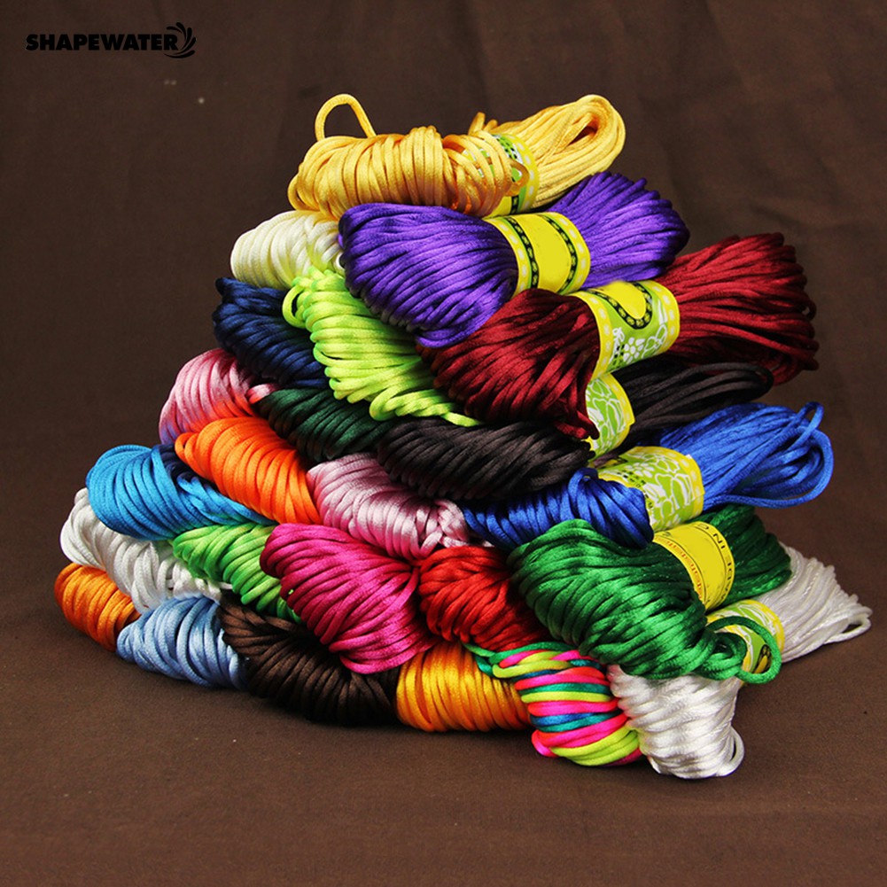 SR 20 Meters 2mm Rattail Satin Macrame String Knitting | Shopee Singapore