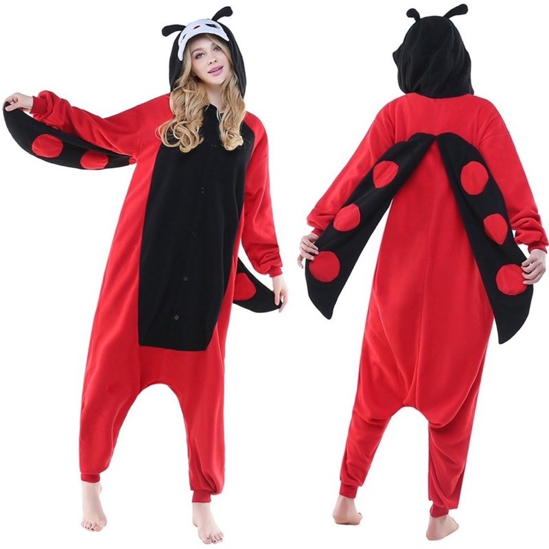 Ladybug Animal Overall Kigurumi Onesie Pajamas Sleepwear Costume