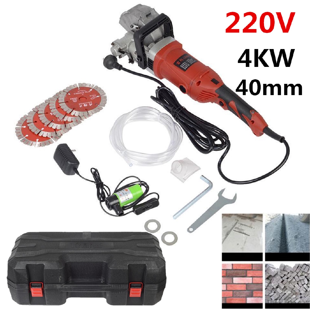 4000W 220V Electric Wall Chaser Groove Cutting Machine Wall slotting ...