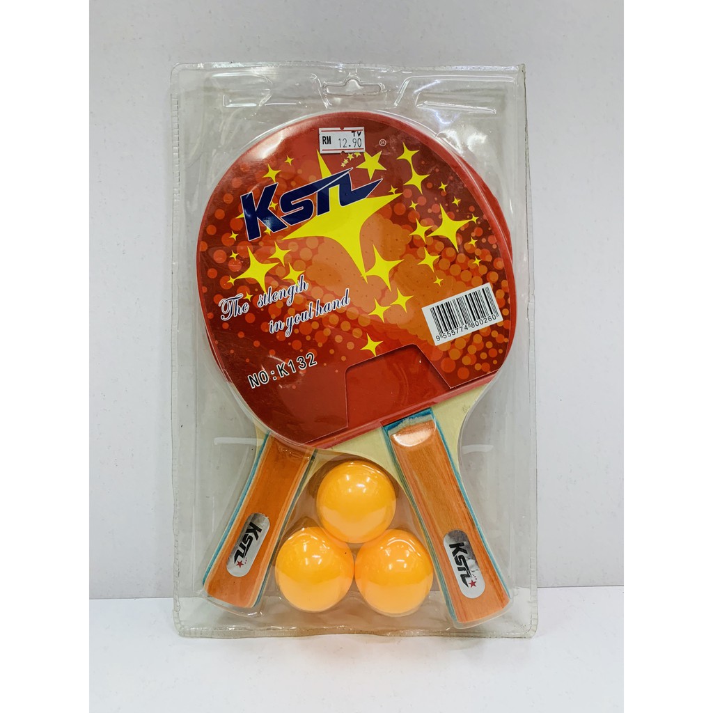 K132 TABLE TENNIS RACKET (2UNITS) WITH 3 PING PONG BALL | Shopee Singapore
