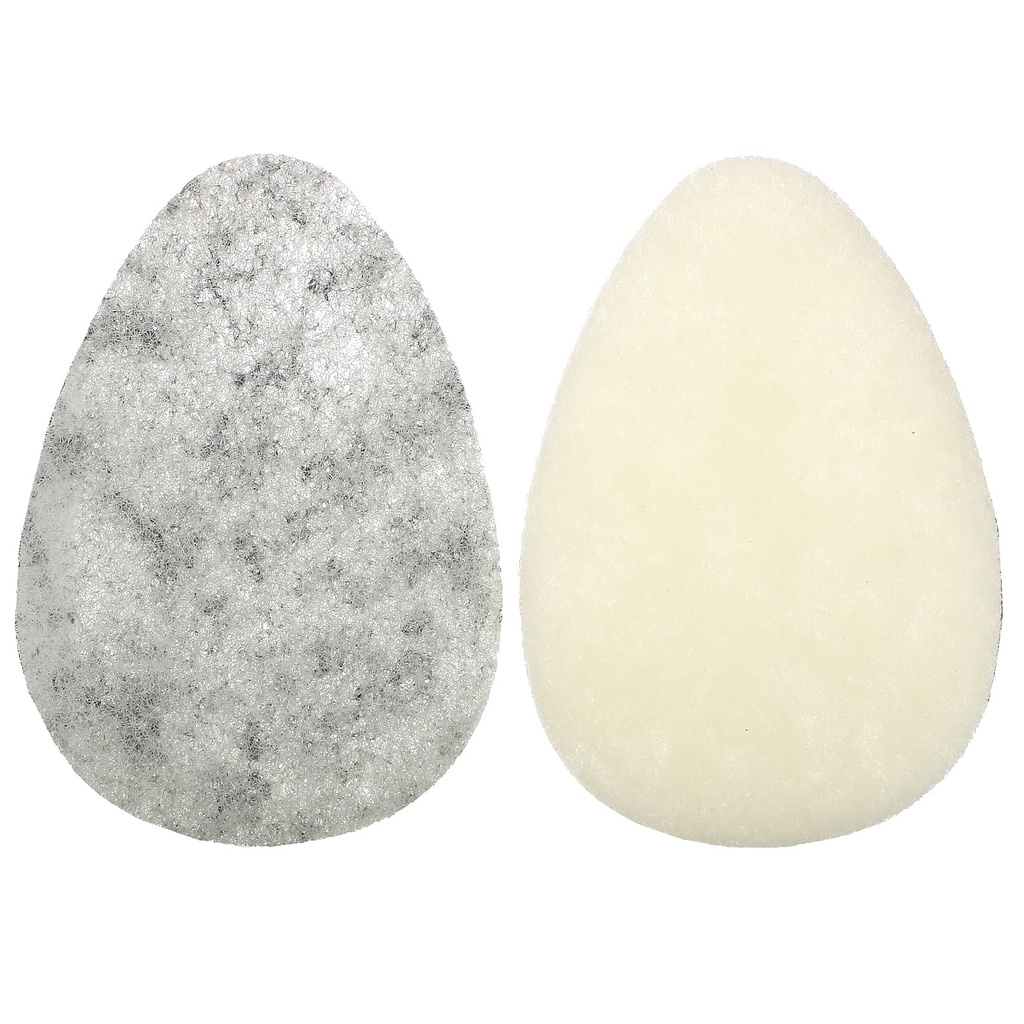 EcoTools, Infused Facial Sponges, Rose Petal + Bamboo Charcoal , 2 ...