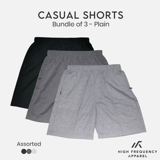 BUNDLE OF 3] Plain Unisex HF Casual Shorts, Home Shorts