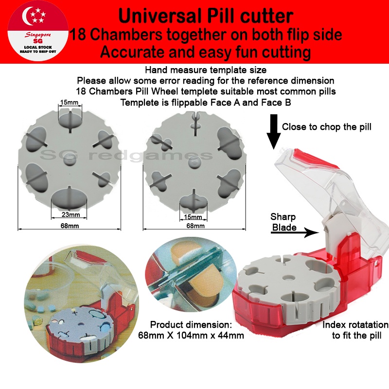 18 Chambers universal medicine pill cutter precise cutting with fitting ...