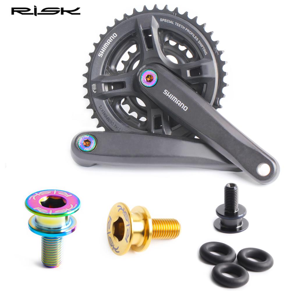 RISK Bicycle Bolts Square Hole Crankset Screws M8*15mm Waterproof MTB Road Bike Crank Fixing