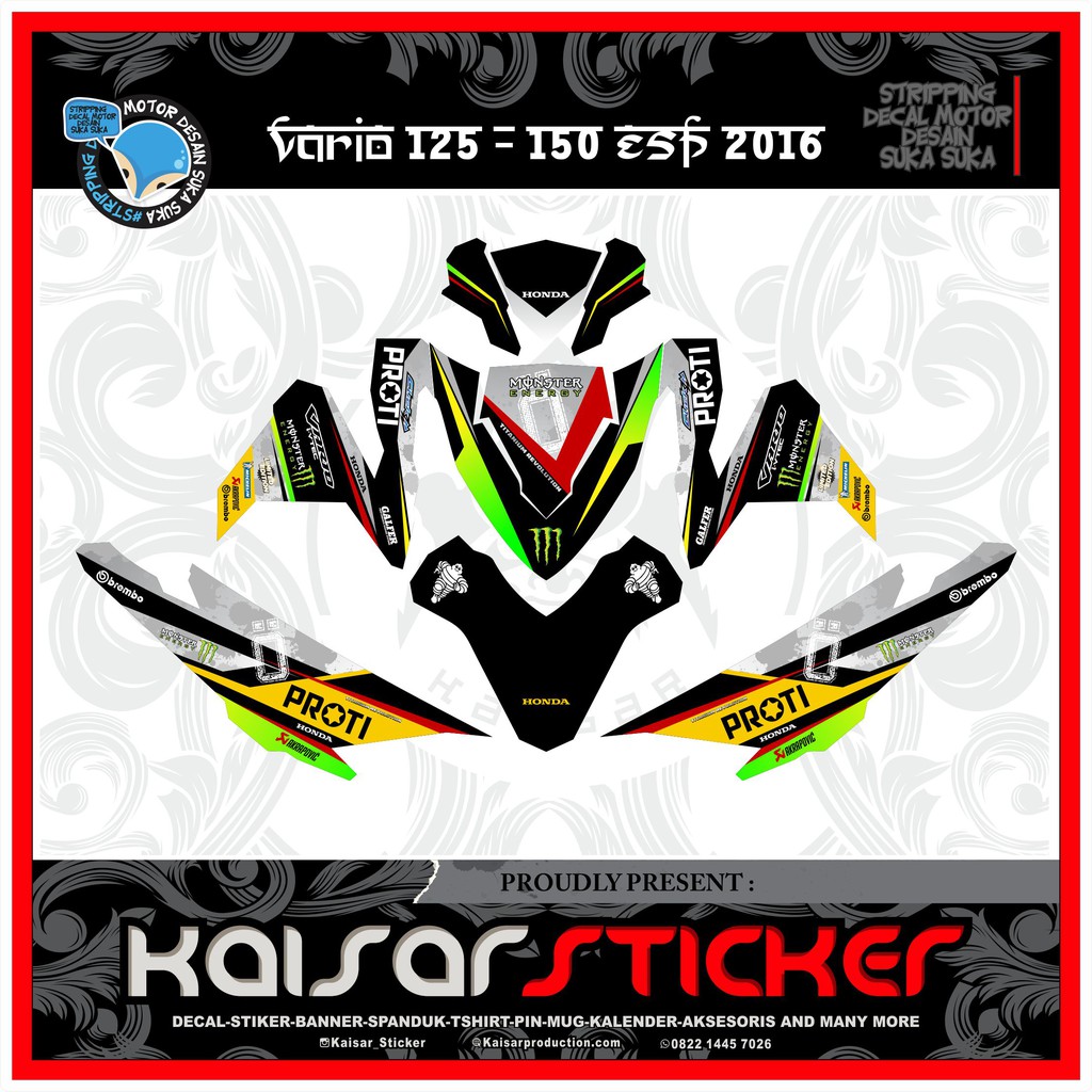 Full Body Motorcycle Decal Sticker Honda Vario 150 - 125 Esp Full Body ...