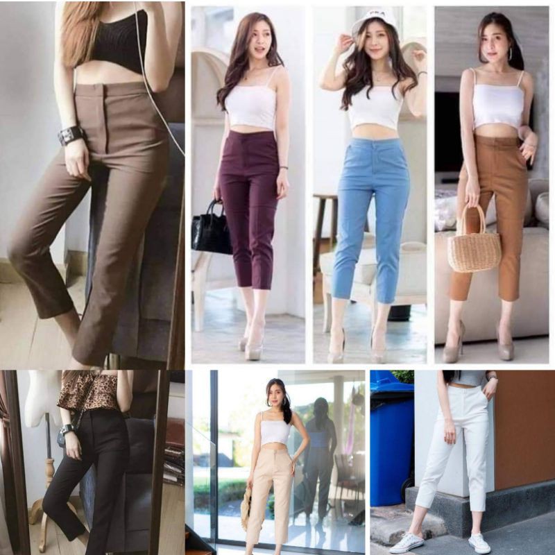 8 Roche Pants Shapely Keep A Beautiful Shape Very Fit Front Zip Hook ...