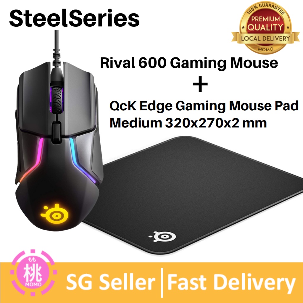 SteelSeries Rival 600 Gaming Mouse - 12,000 CPI TrueMove3+ Dual Optical Sensor - 0.5 Lift-off Distance - Weight System