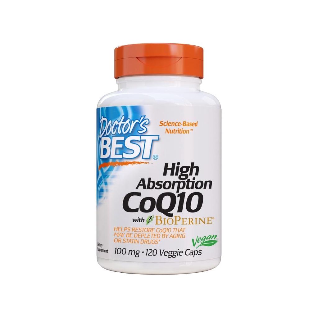 Doctor's Best High Absorption CoQ10 with BioPerine 100 mg, 120 vcaps ...