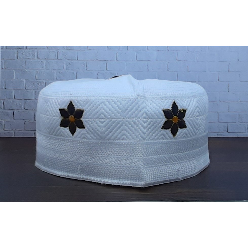 PUTIH Medina BUGIS Cap White Color Star MOTIF | Shopee Singapore