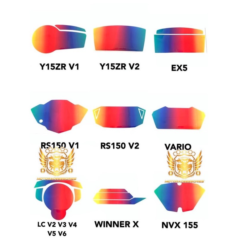 TINTED METER TITANIUM NVX V2 Y16ZR ADV150 SYMVF3I Y15ZR Y15V2 LC135NEW ...