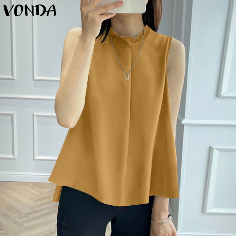 Korean sleeveless blouse online