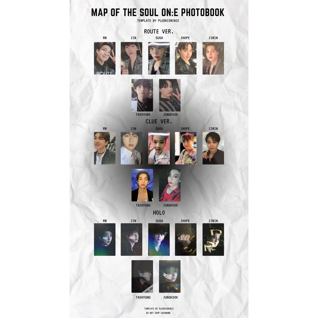 Bts Photo Card On:e BTS Map Of The Soul ON:E Concept Photo Book