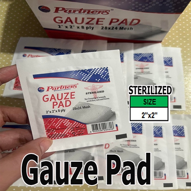 2X2 GAUZE PAD 8 PLY STERILE PER ONE PIECE Shopee Singapore