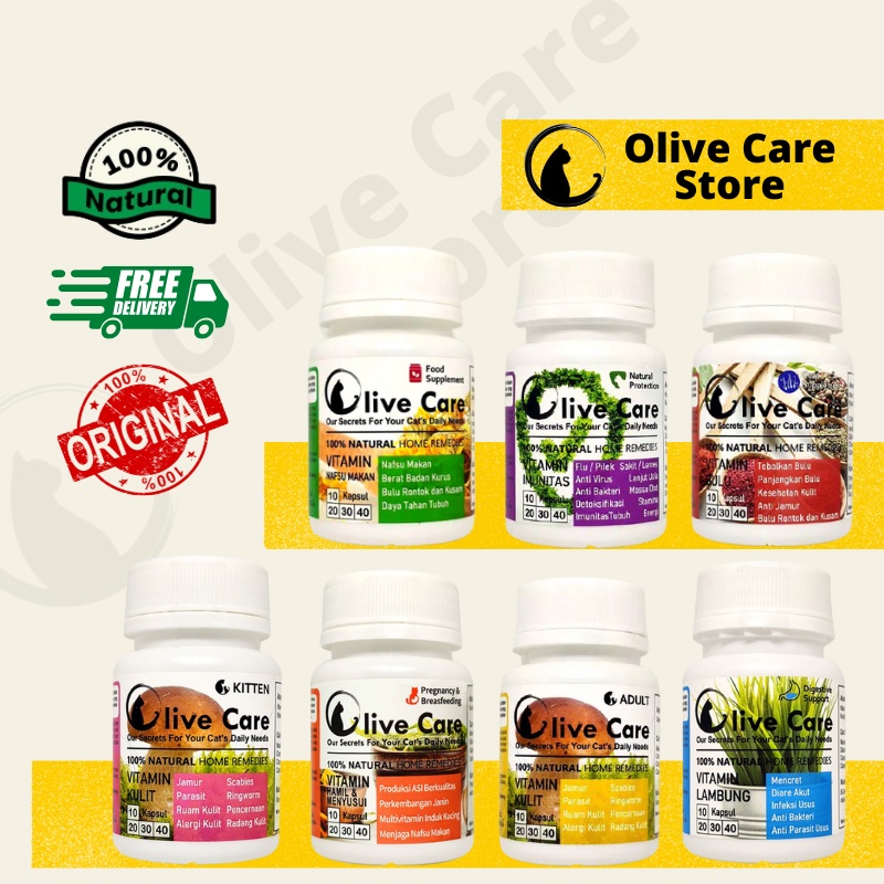 Olive Care Vitamin Cat Vitamins Dense Fur Appetite Mushroom Immunity