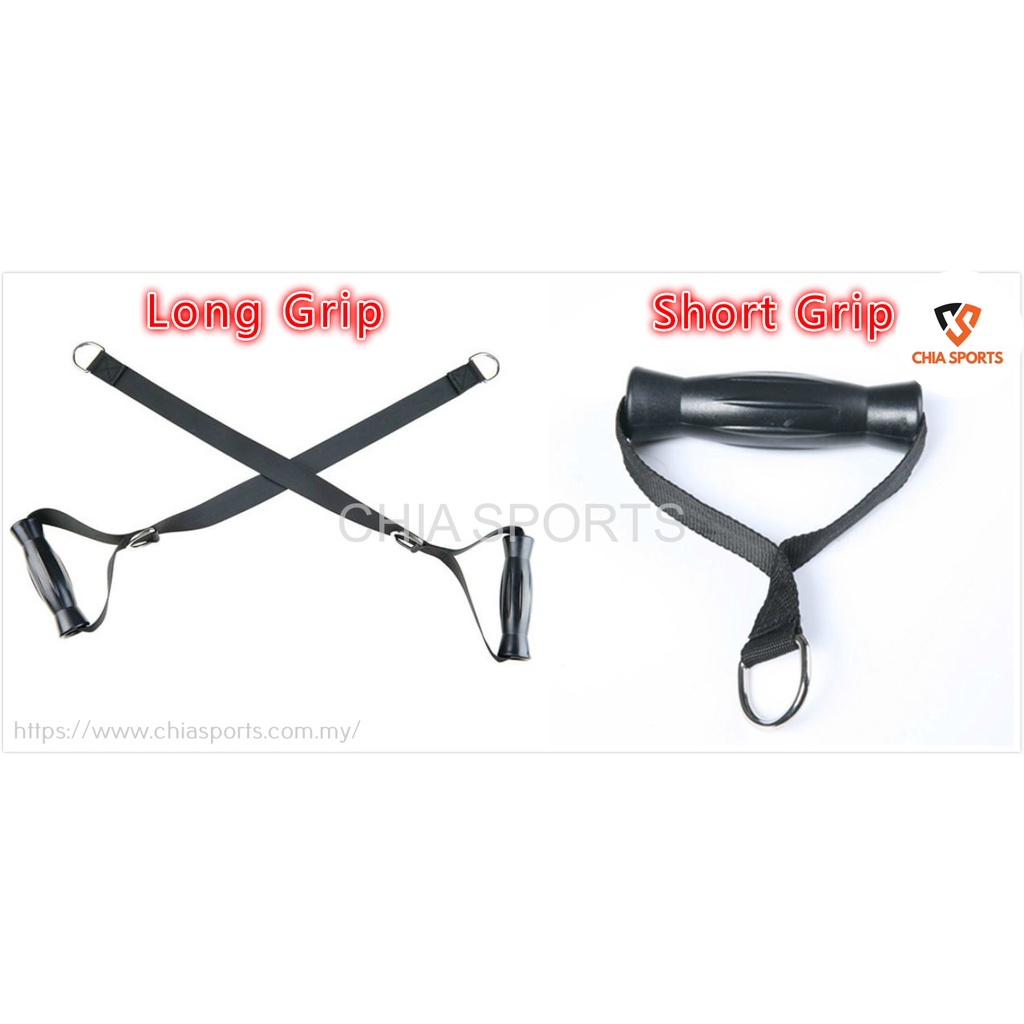 1 pc Stirrup Handle Tricep Rope Handle Strap Cable Crossover Bar Gym