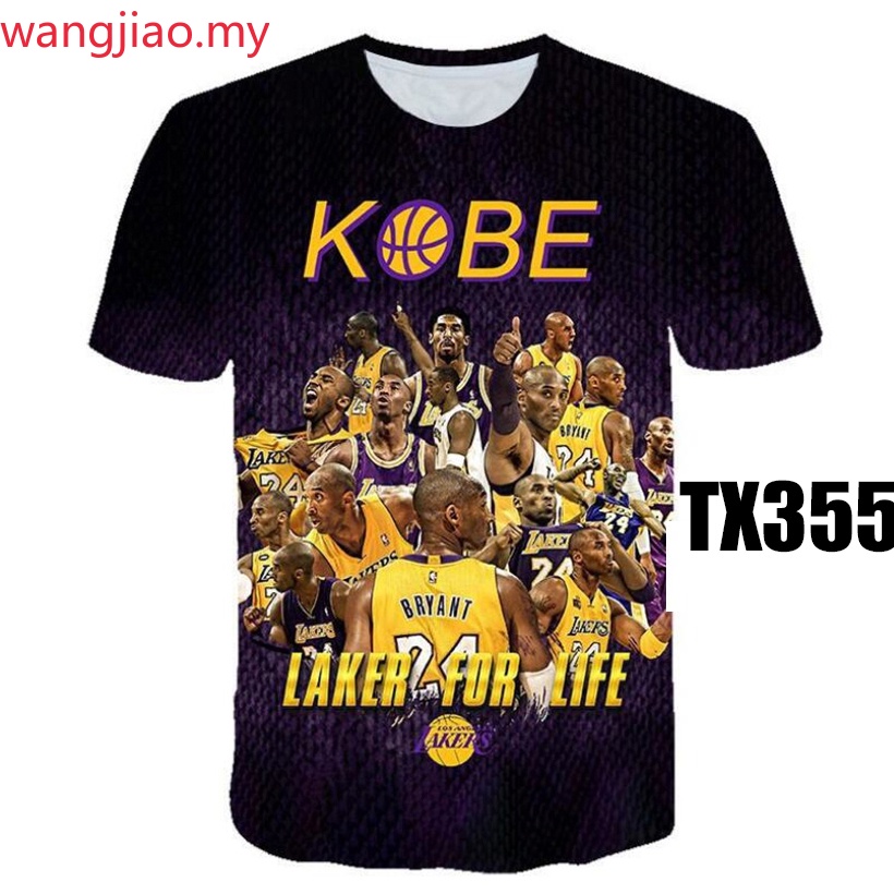 Kobe T-Shirt NBA Basketball Tshirt LAKERS Kobe Bryant Model ...