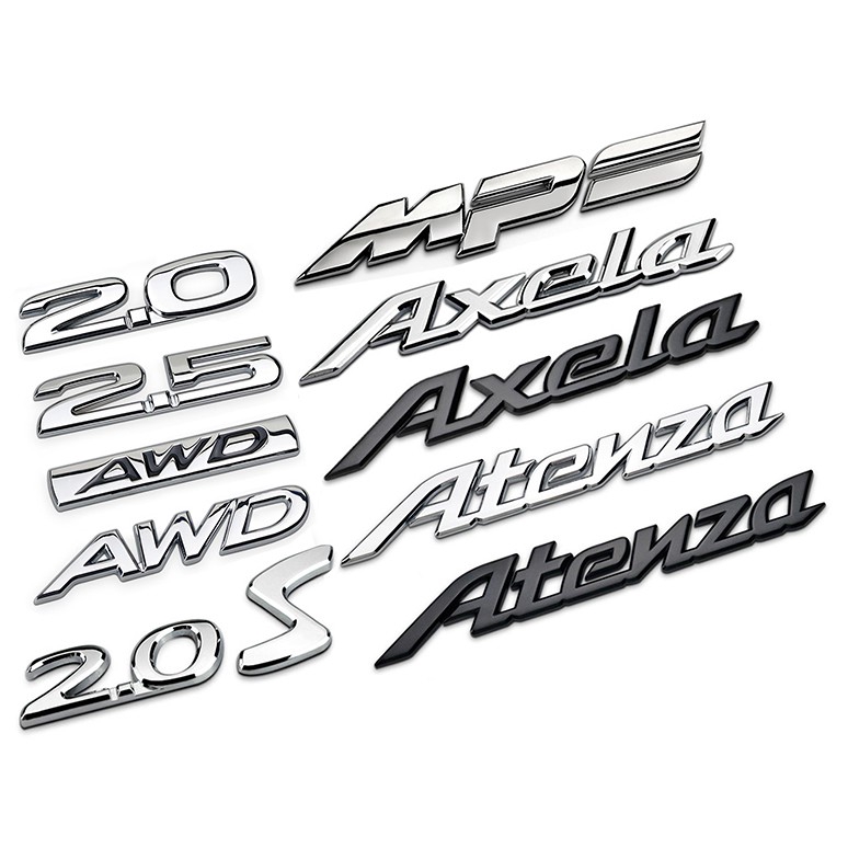 Modified Letter 2.0 2.5 AWD 2.0S MPS Axela Atenza Metal Car Sticker for ...