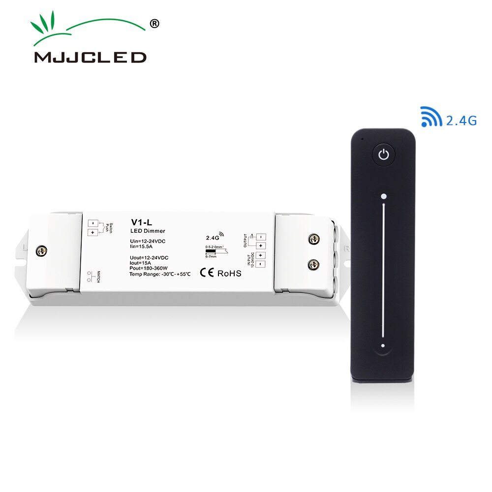 Dimmer LED 12V 24V 15A Single Color Touch Dimmer Remote Switch 2.4G RF ...