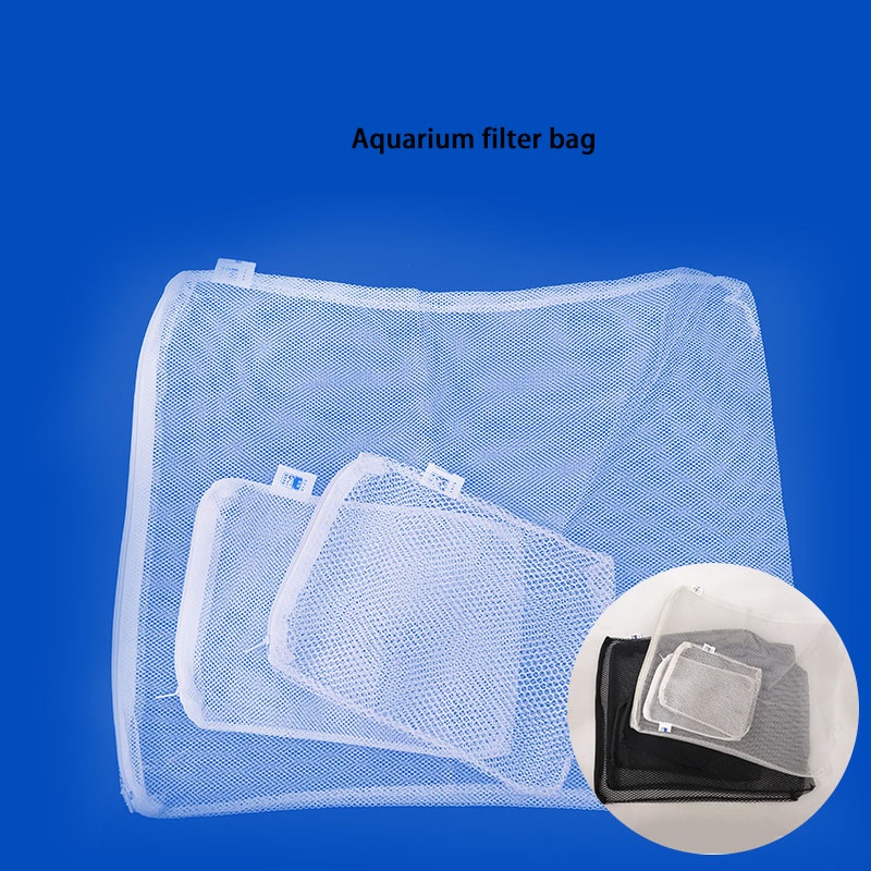 5 Mesh Bag Filter Material Holding Bag with Zipper Aquarium Filter Mesh