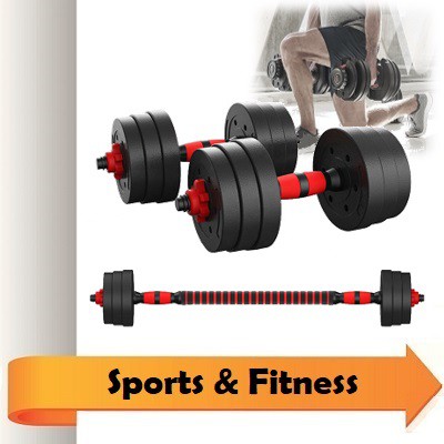 Convertible Weight Dumbbell Barbell Set 10kg 15kg 20kg 30kg 40kg 50kg Body Building Shopee Singapore