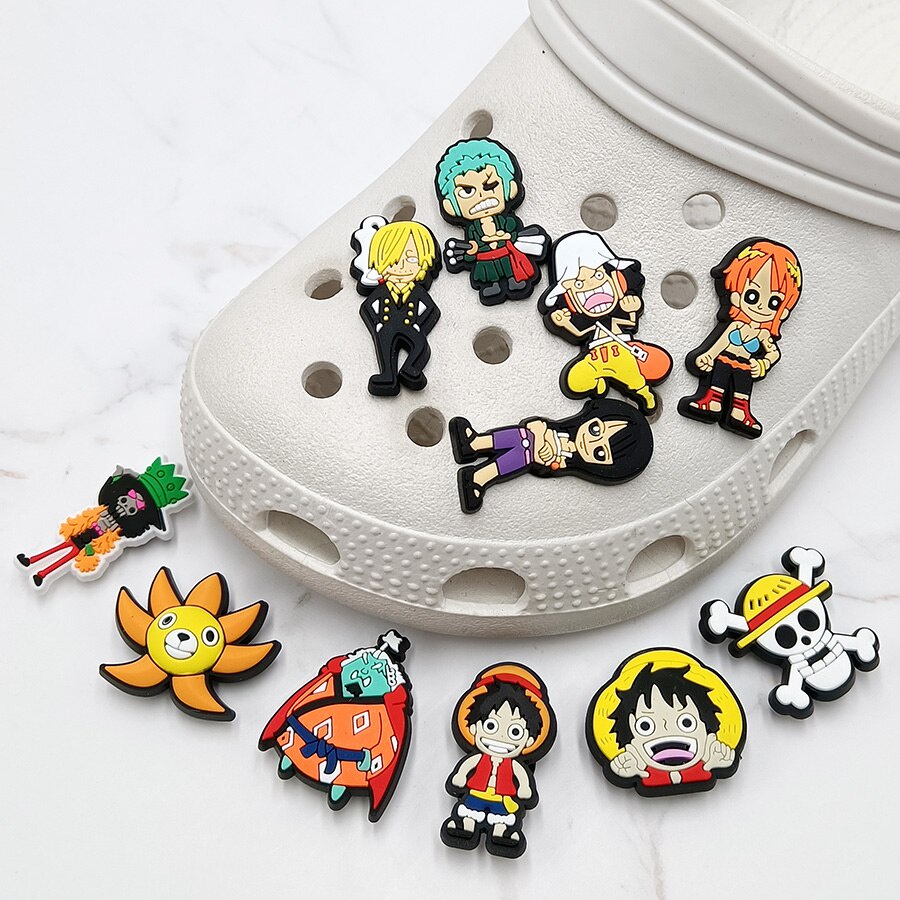 Japanese Nami Anime Jibbitz for Crocs Zoro Luffy Jibbits Charm One