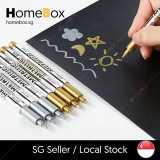Gold & Silver Color Metallic INK GEL PENS Smooth Markers 1.0mm Medium Fine  Point Writing Pen Scrapbooking Golden and Silver Metal Color 