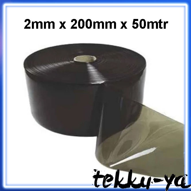 PVC Curtain Strip Clear Black or Solid Opaque Black 2mm thick x 200mm ...