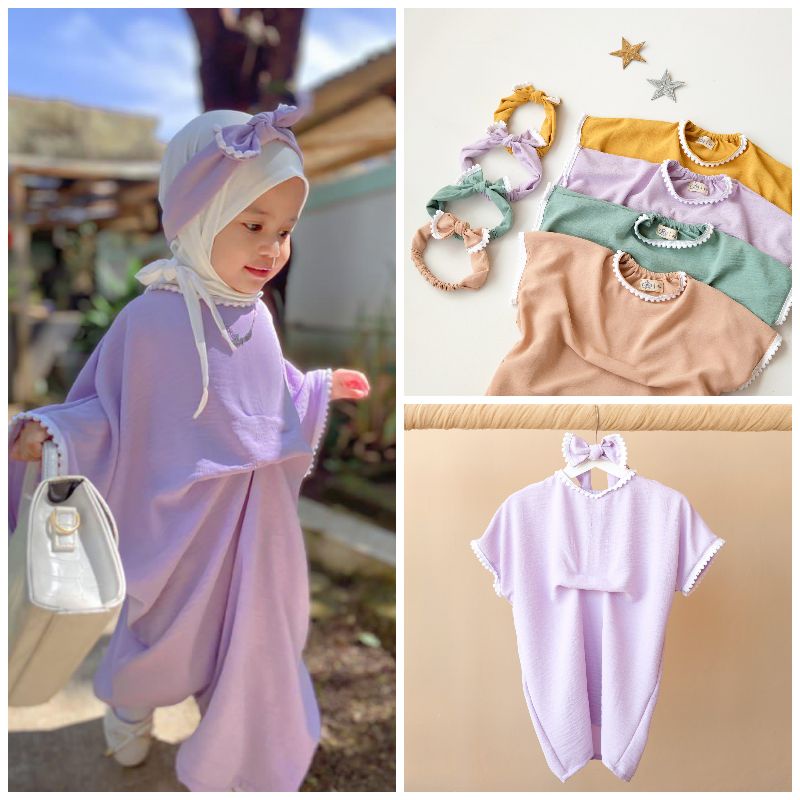 6 Months 4 Years Salma Kaftan Baby Kids kid Gamis Baby kid Abaya Anak Baby kid Nana Baby Outfit Shopee Singapore