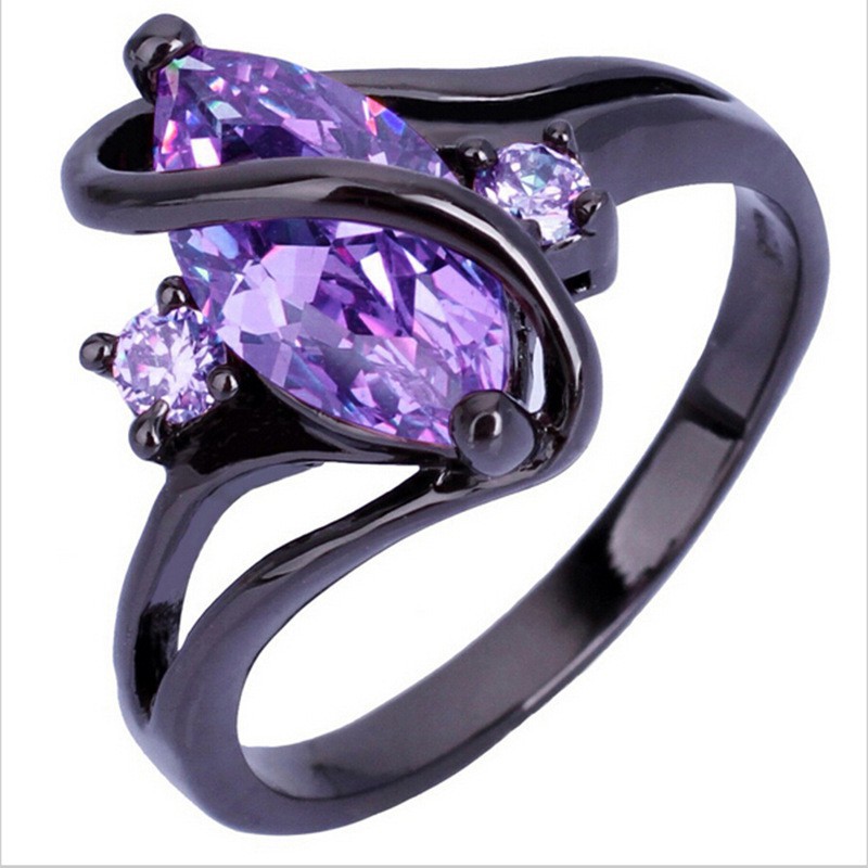 Purple on sale diamond ring