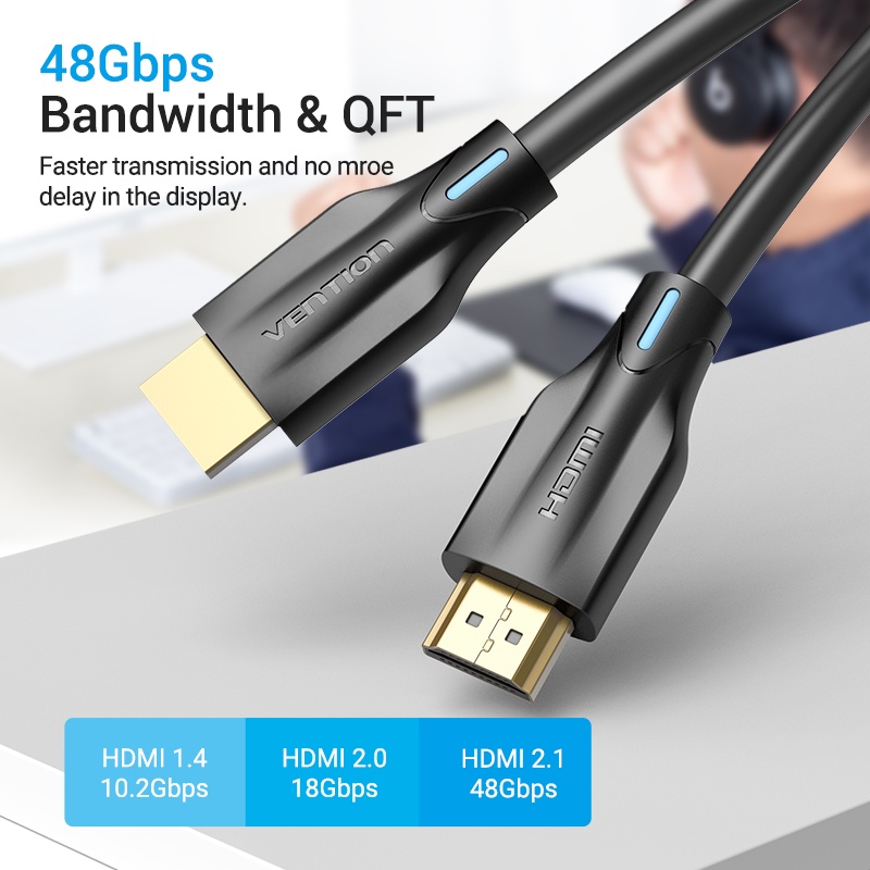 Vention Kabel HDMI v2.1 Male to Male UHD 8K 4K FHD HDR - Gambar 2