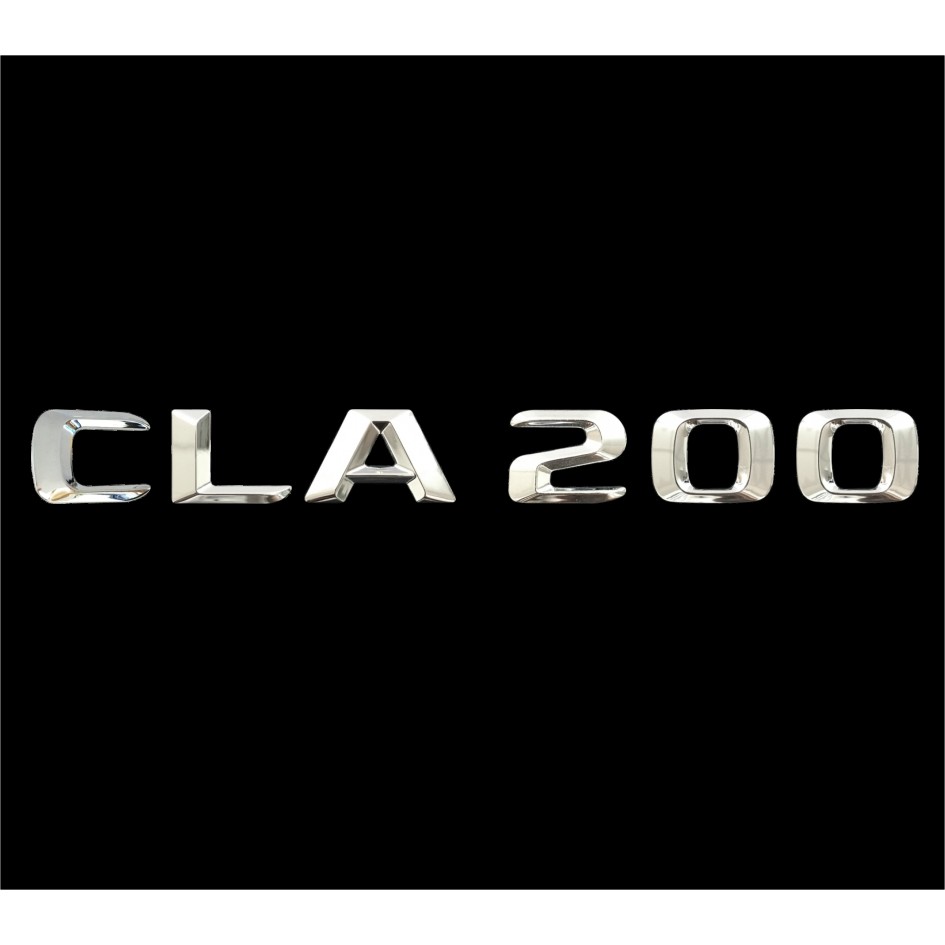 BENZ CLA 200 15 New Style Pointed Font Wordmark Body Word Sticker Rear ...
