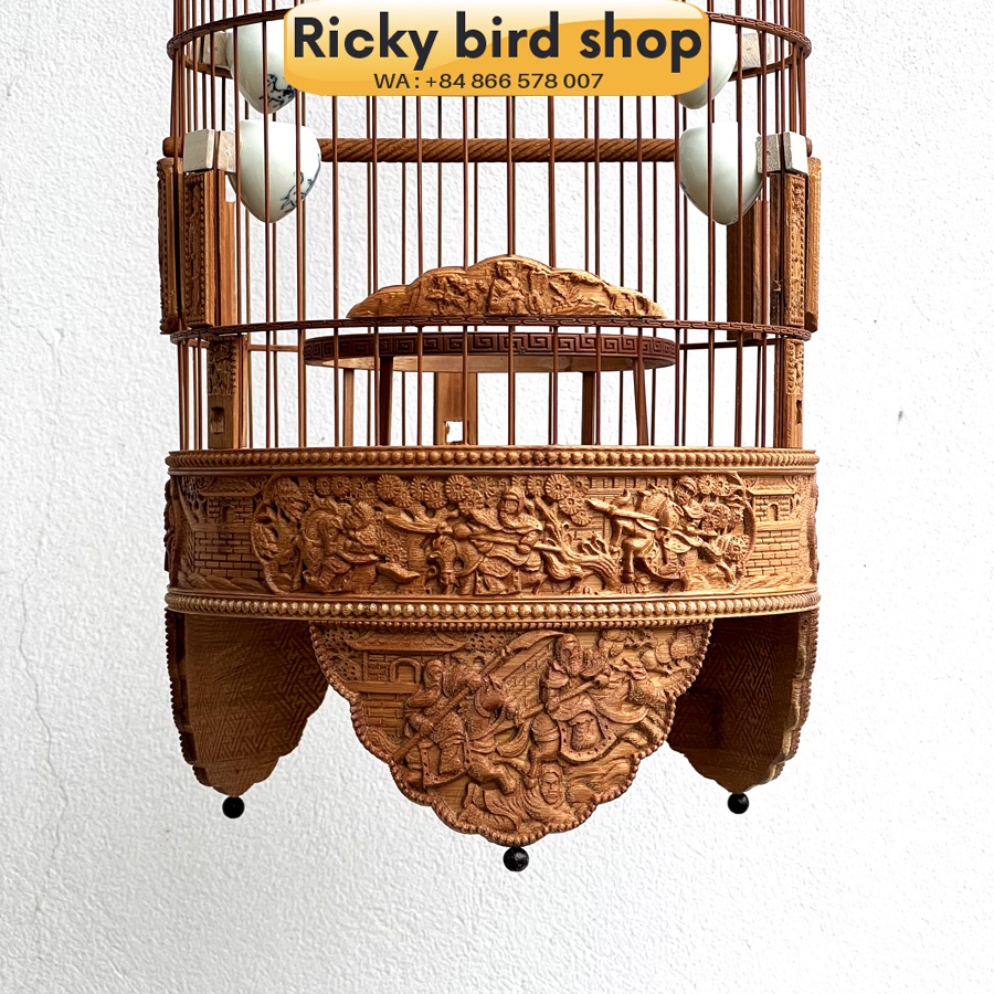 Bamboo Birdcage, Puteh bird cage Samkok design Shopee Singapore