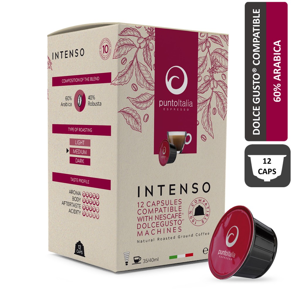 Punto Italia Espresso Intenso Nescafe Dolce Gusto Compatible Coffee Capsules Shopee Singapore