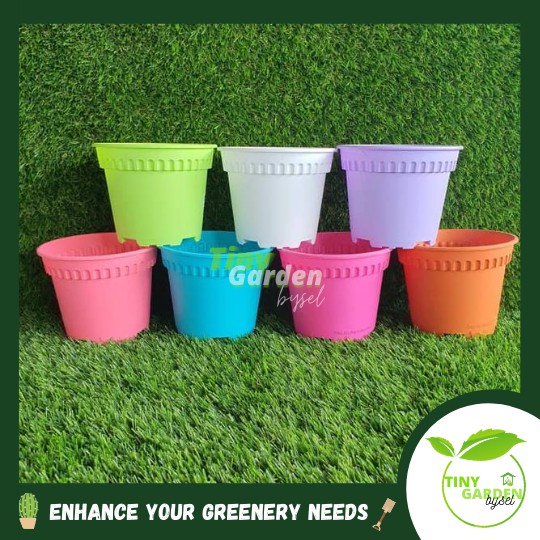 BABA BI-RD 120 Colorful Round Plastic Pot | Shopee Singapore