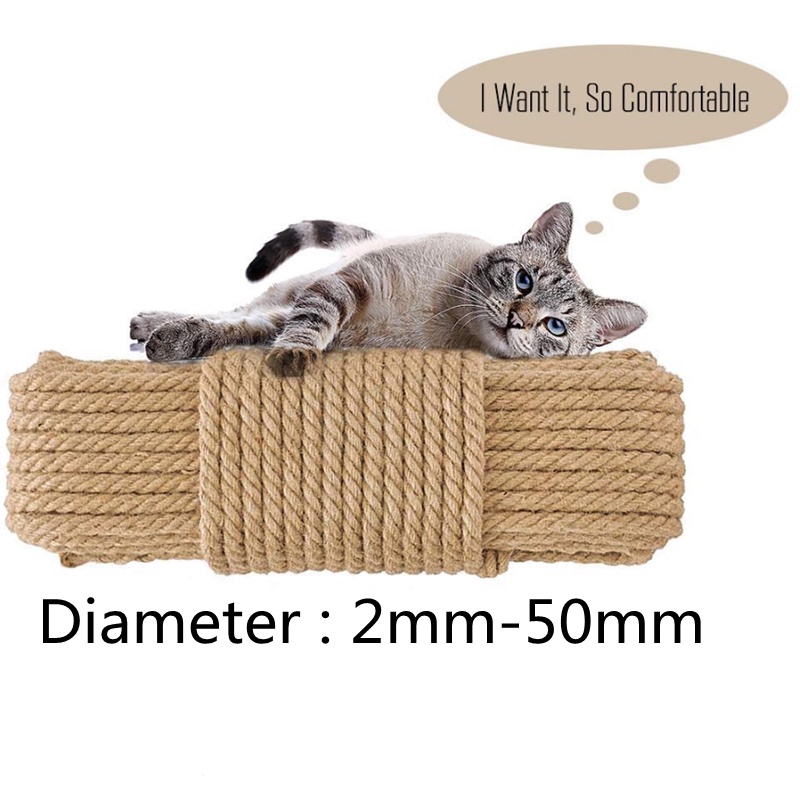 Sisal Rope Cat Tree DIY Scratching Post Toy Cat Climbing Frame