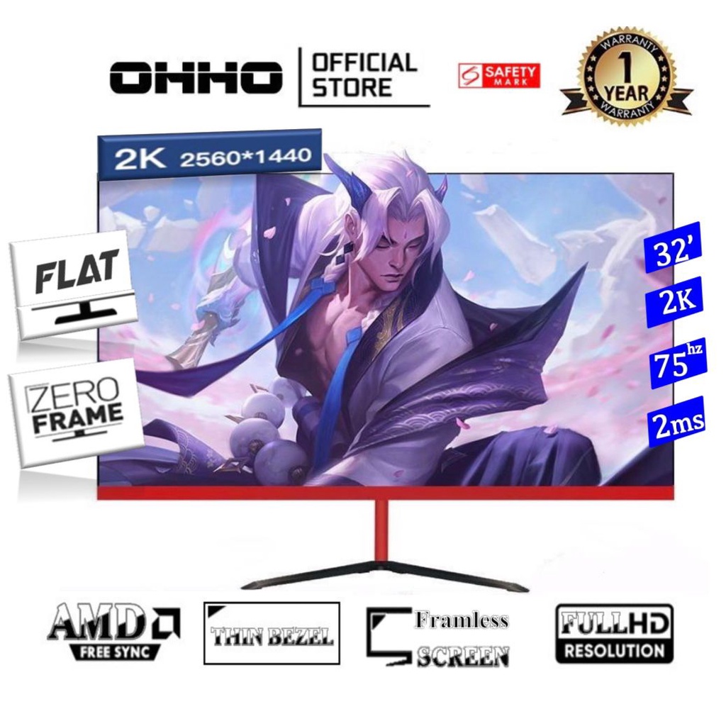 【READY STOCK】32inch Curved I OHHO FHD 2560*1440 l 75/165 hz l IPS ...