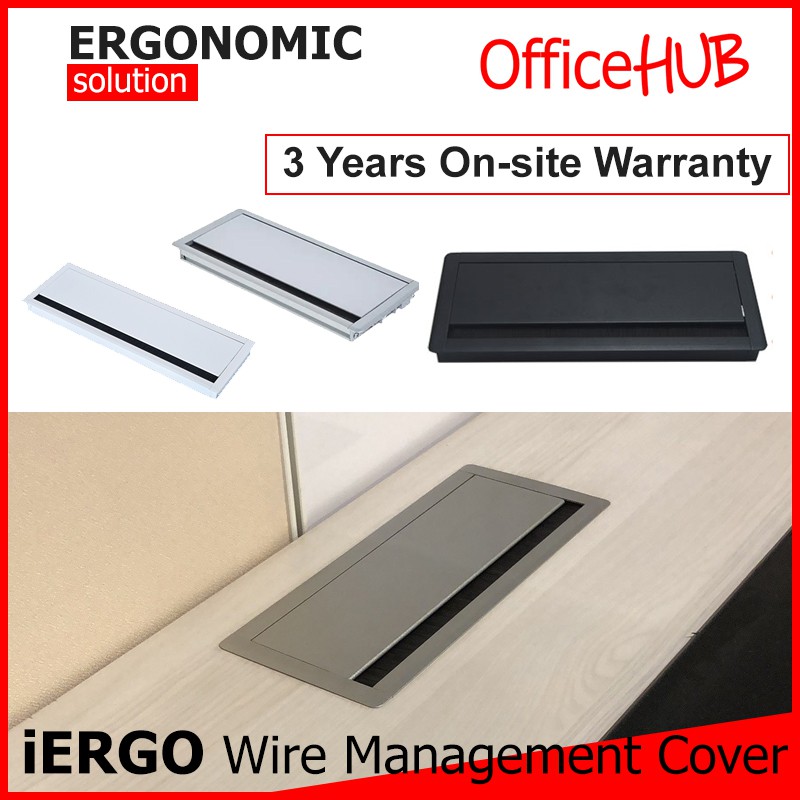 OFFICEHUB Aluminum Flip up cover box soft close flip up desktop Cable