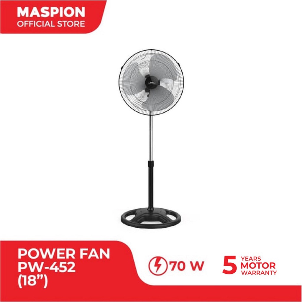 Maspion Power Stand Fan Kipas Angin Berdiri 18 Inch PW-452 - Gambar 2