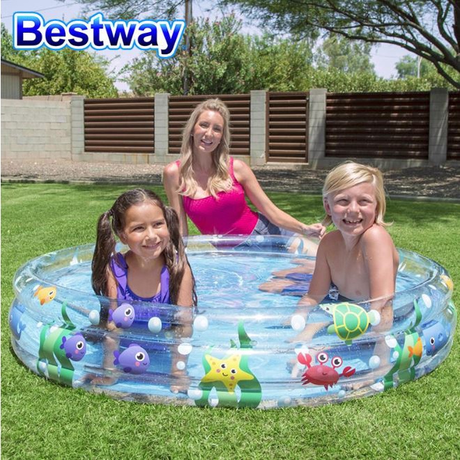 Bestway (152cm x 30cm) Kids Inflatable Swimming Pool | Shopee Singapore