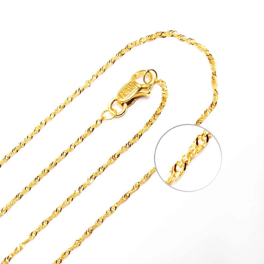 Poh Heng Jewellery 22K Gold Ripple Chain Necklace [Price By Weight]