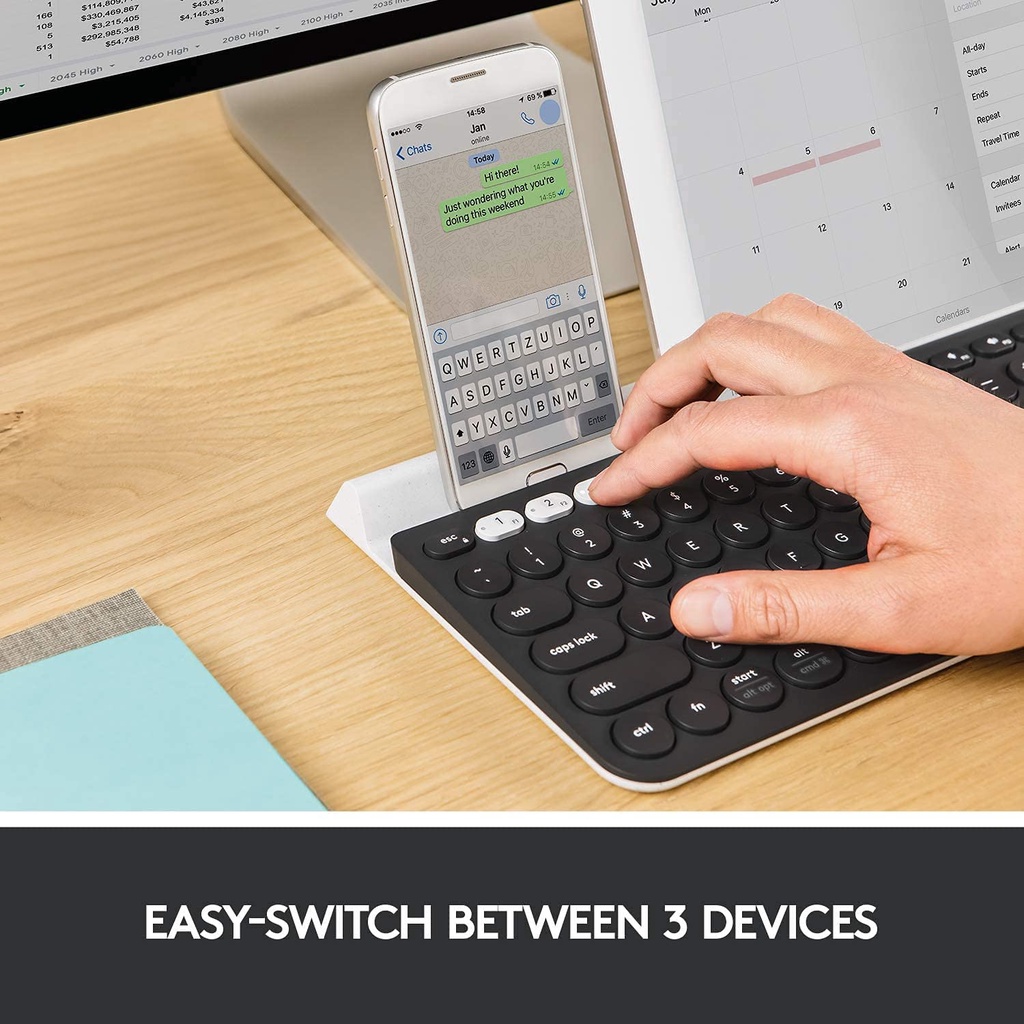 Logitech K780 Multi-Device Wireless Bluetooth Keyboard With Slient ...