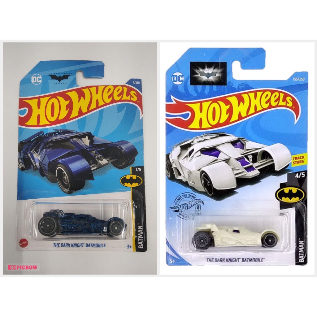 PUTIH Hot Wheels Batman The Dark Knight Batmobile White hotwheels Blue ...