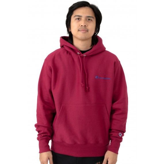 Red champion hot sale hoodie cheap