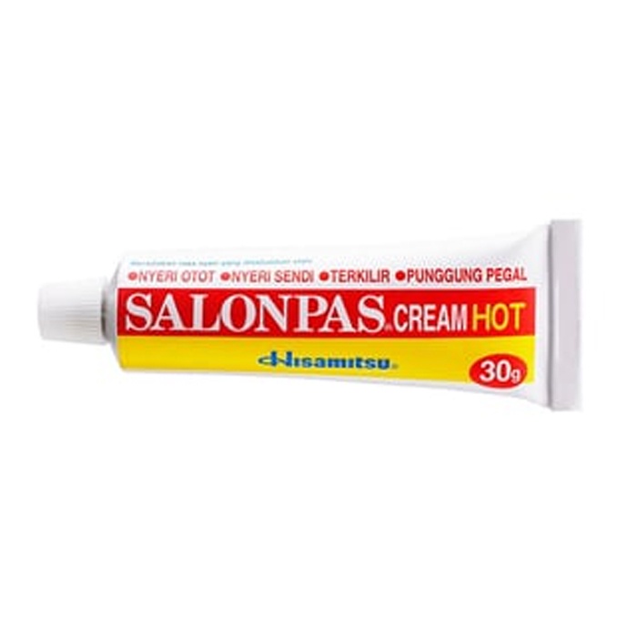 Salonpas Hot Cream 30 g / Nyeri Otot / Sendi / Leher / Memar /Terkilir - Gambar 3