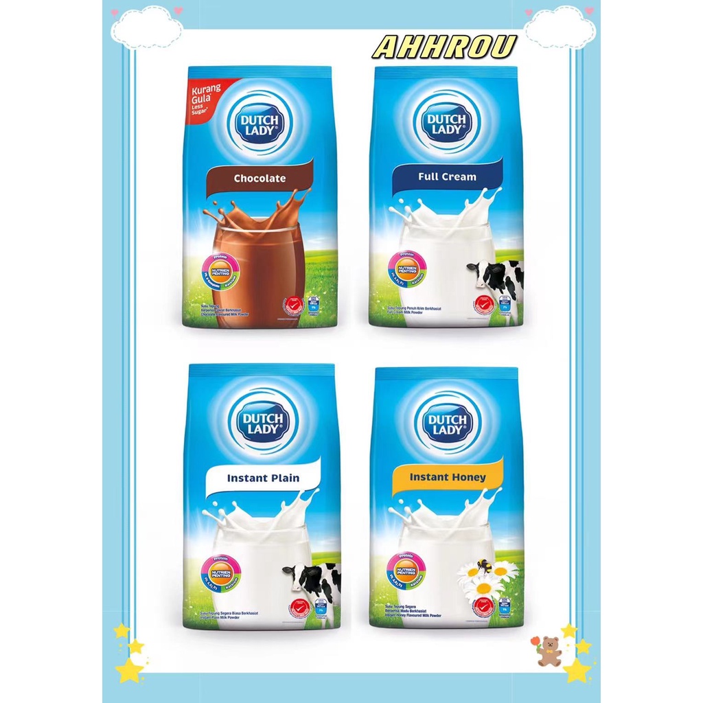 Dutch Lady Family Instant Milk Powder 600g (Chocolate/Full Cream/Plain