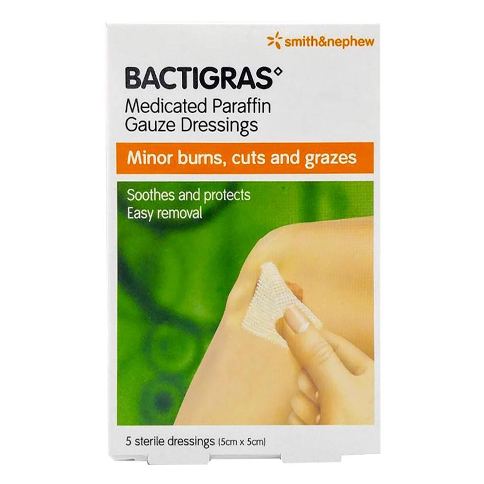 [Smith & Nephew] BACTIGRAS Medicated Tulle Gras (10x10cm / 5cm x 5cm ...