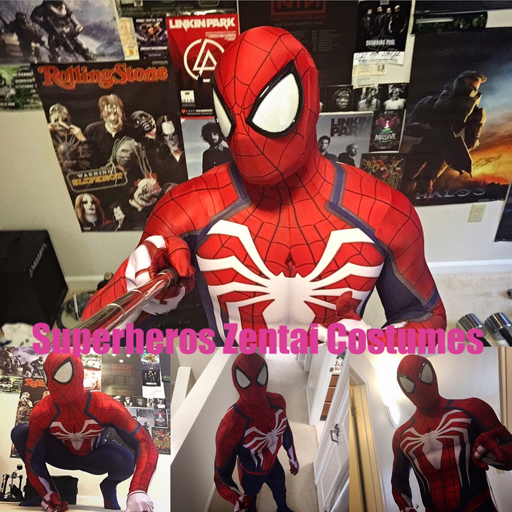 NEW PS4 INSOMNIAC SPIDERMAN SUIT 3D Print Spandex Games Spidey Cosplay Suit  Spider-man Costumes | Shopee Singapore